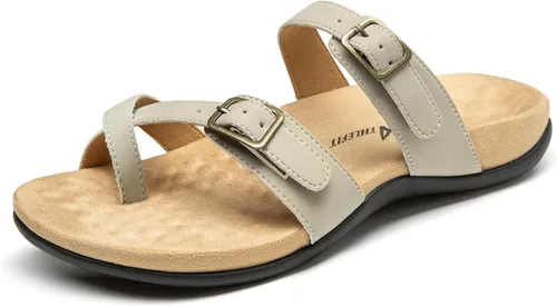 Vista 11 de Athlefit Sandalias ortopédicas para mujer con soporte de arco ajustable y cómodas para caminar