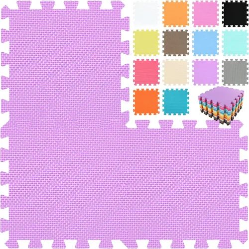 Vista 11 de qqpp - 18 tapetes de goma de etilvinilacetato tipo rompecabezas para piso, alfombra de juego para bebé, tapete de ejercicio para entrenamiento