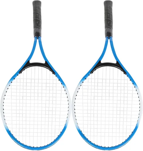 Vista 7 de Raqueta de tenis de aleación de hierro Raqueta de práctica para principiantes con bolsa de transporte