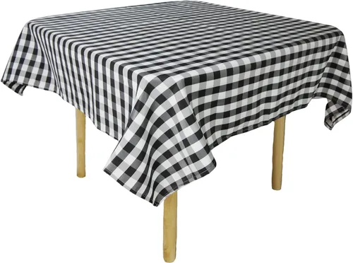 Vista 14 de Paquete de 2 manteles cuadrados, 52 x 52 pulgadas, lavable y reutilizable, color negro, con borde dobladillo, para mesa de tarjetas, cocina, cena