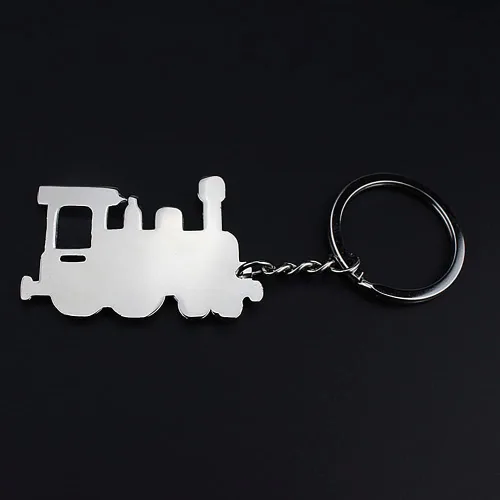 Vista 4 de Z50-B Little Steam Train Charm Colgante Llavero Llavero (Plata), plateado