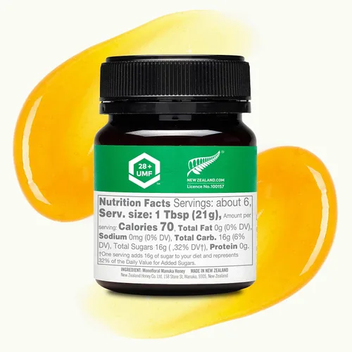Vista 4 de New Zealand Honey Co. Miel de manuka cruda UMF 28+ MGO 1450+, certificado UMF / 4.4oz