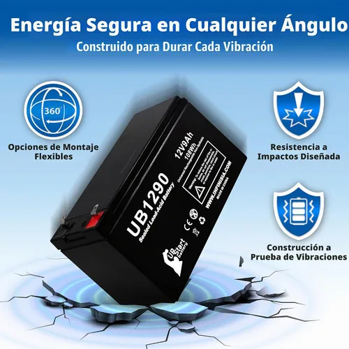 Vista 8 de 2X UB1290 12V 9Ah UPS para reemplazo de batería APC 1500