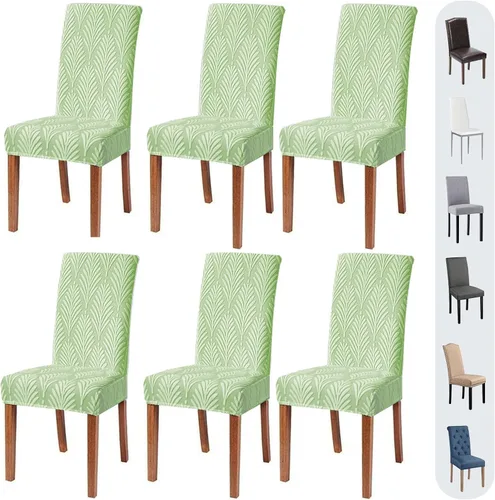 Vista 11 de Juego de 2 fundas para sillas de comedor, fundas elásticas para sillas de comedor, extraíbles y lavables, para el hogar, cocina, banquete, ceremonia