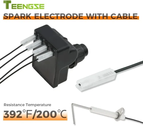 Vista 3 de Kit de encendido para parrilla con 4 electrodos para parrilla de propano Blackstone de 28" 1.5V Push Button Spark Igniter Set with 4 Ignition