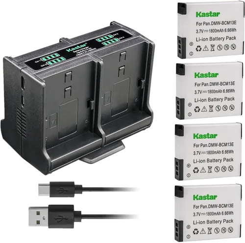 Vista 8 de Kastar Quadruple Battery Charger Compatible with Panasonic Lumix DMC-TZ60, Lumix DMC-TZ61, Lumix DMC-TZ70, Lumix DMC-ZS27, Lumix DMC-ZS30 DMC-ZS30K