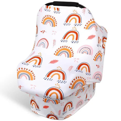 Vista 9 de Rquite Funda para Asiento de Coche Todo en Uno para Bebé, Fundas para Asiento de Coche para Niña y Niño, Funda Elástica y Suave para Asiento