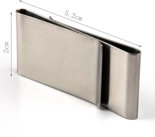 Vista 2 de Y&G - Monedero delgado de acero inoxidable para hombre