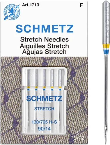 Vista 3 de 25 agujas para máquina de coser Schmetz Stretch 130/705H H-S Tamaño 90/14