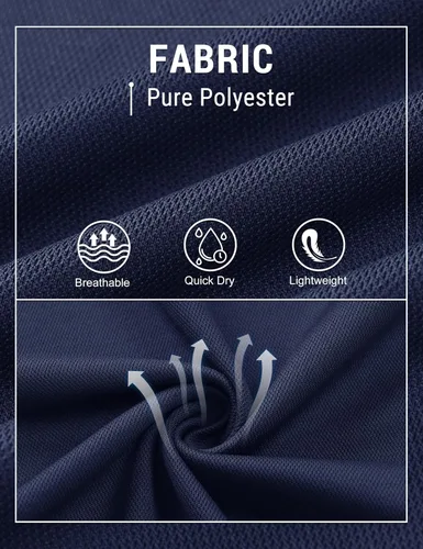 Vista 5 de CRYSULLY Camisas polo de manga corta para hombre, secado rápido, tácticas, con cuello, camisa de golf de piqué