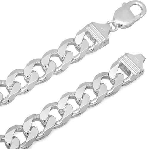 Vista 4 de Collar de cadena de plata de ley 925 maciza de 0.413in para hombre