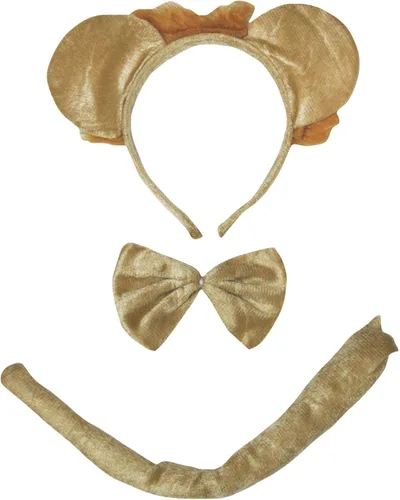 Vista 18 de Petitebella Traje combinado de 3 piezas con diadema de animales y pajarita y cola
