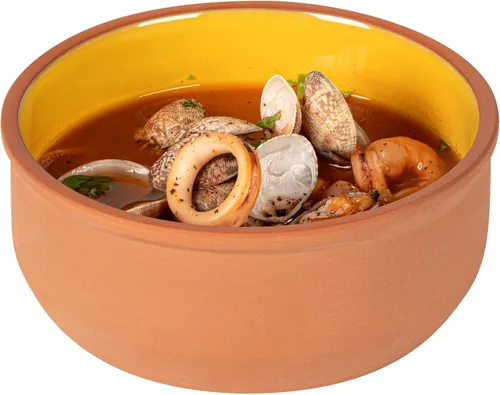Vista 20 de Restaurantware-Terra Tek Cazuelas de Terracota de 2.7 Onzas, 2 Ollas de Arcilla Esmaltada Azul Para Cocinar - Listas para Horno, Aptas