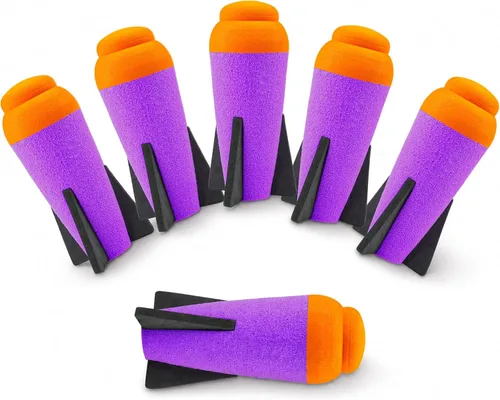 Vista 8 de Aevdor Mega recarga de misiles para Nerf N-Strike Elite Series, 6 paquetes, balas de espuma compatibles con dardos de cohetes para pistola Nerf