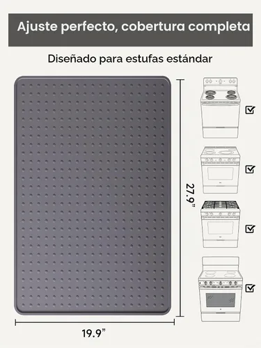 Vista 4 de XiFEO Cubierta superior de silicona para estufa eléctrica, protector superior de estufa de vidrio, cubierta superior plana, doble como tapete