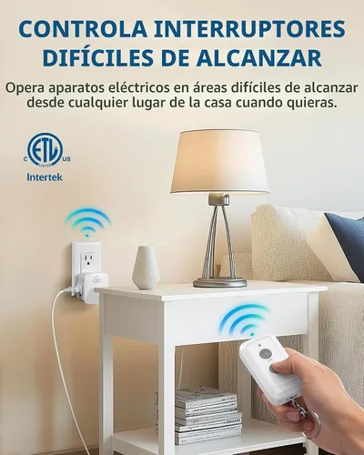 Vista 4 de Dewenwils - Outlet para control remoto, inalámbrico, controlador y receptor único, código de aprendizaje, amplio uso para electrodomésticos.
