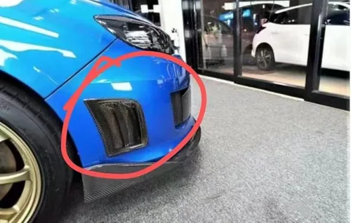 Vista 8 de Kit de cubierta de ventilación de aire lateral para parachoques delantero para Subaru STI WRX GRB Wagon 2008-2014 2011