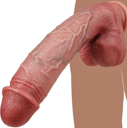 Vista 4 de Edición de Año Nuevo Piel 8.6 Pulgadas Potente 8 Modos Herramientas para Adultos para Mujeres Silicona Realista Impermeable Calefacción Máquina