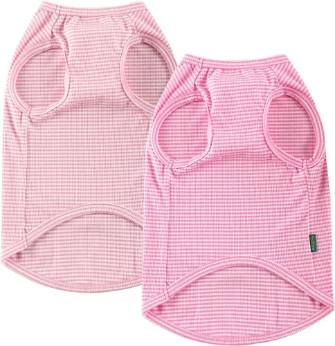 Vista 10 de Camisas Lisas para Perros, Ropa Sólida para Perros, Camiseta Ligera Elástica, Sin Mangas Blanca para Cachorros Chihuahua Gatos Disfraces Pequeños