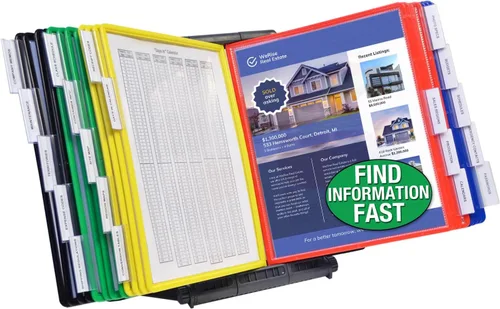 Vista 11 de Ultimate Office AdjustaView Organizador de escritorio de referencia de 10 bolsillos con bolsillos de carga fácil y base compacta y pesada para mayor