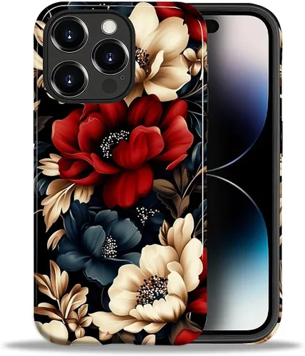 Vista 172 de ZHEGAILIAN Funda para iPhone 11, carcasa dura a prueba de golpes + silicona suave 2 en 1 híbrida, parachoques a prueba de caídas - Vidrio manchado