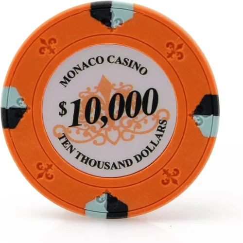 Vista 3 de Versa Games Monaco Casino - Fichas de póquer de arcilla en 0.48 oz - Paquete de 50 - (elegir color)