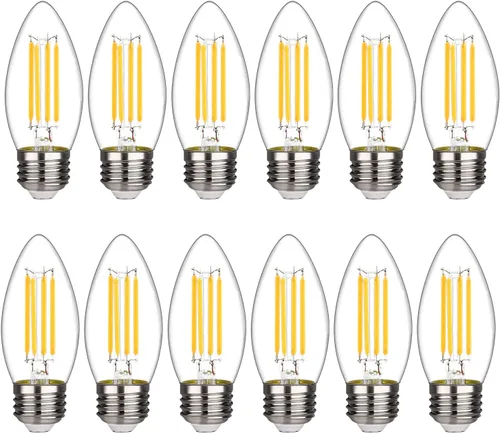 Vista 10 de BORT Bombillas LED B11, regulables de 4 W equivalentes a bombillas LED de 40 W, 2700 K blanco cálido, bombillas LED estándar E26 de base media