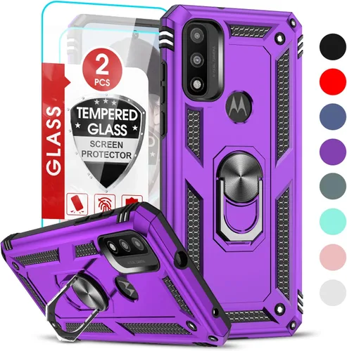 Vista 100 de LeYi Funda para Moto G Stylus 2022 4G (no compatible con 5G), funda para Moto G Stylus con 2 protectores de pantalla, funda protectora de grado Oro
