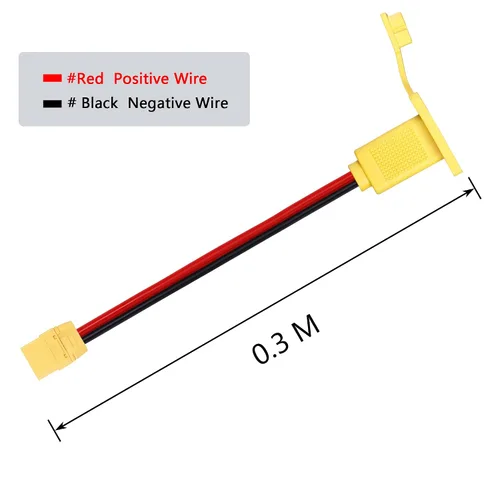 Vista 4 de CERRXIAN Cable de panel de montaje macho a hembra XT90 de 1 pie 10AWG XT90 macho con panel de salida a cable hembra para RC Lipo batería FPV Drone