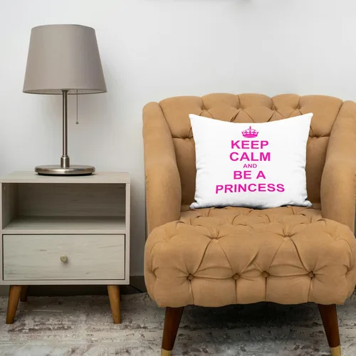 Vista 3 de 3dRose pc_157755_1 Funda de almohada con texto en inglés «Keep Calm and Be A Princess», 16 x 16 pulgadas (16 x 16 pulgadas)
