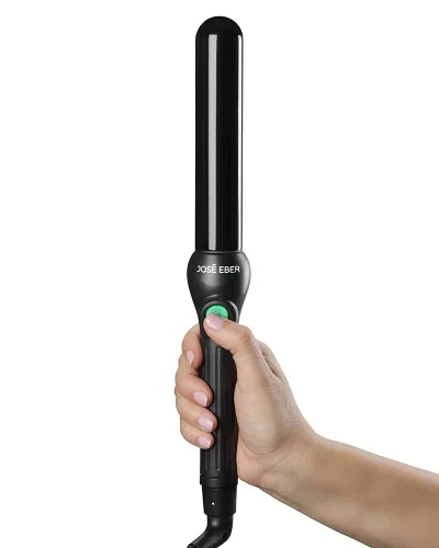 Vista 6 de Jose Eber Rizador negro, 0.984 in 25mm Tourmaline Ceramic Barrel, Ion Technology for Frizz Control, 360 Swivel Cord & Heat Resistant Glove Included