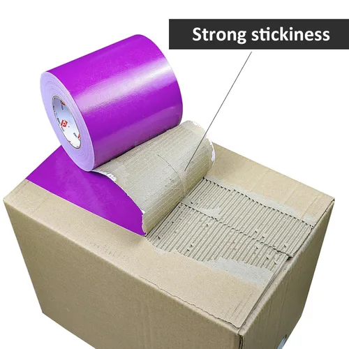 Vista 3 de BOMEI PACK Cinta adhesiva morada de 6 pulgadas, resistente, 6 pulgadas x 60 yardas, cinta ancha morada, fuerte resistencia, flexible, sin residuos