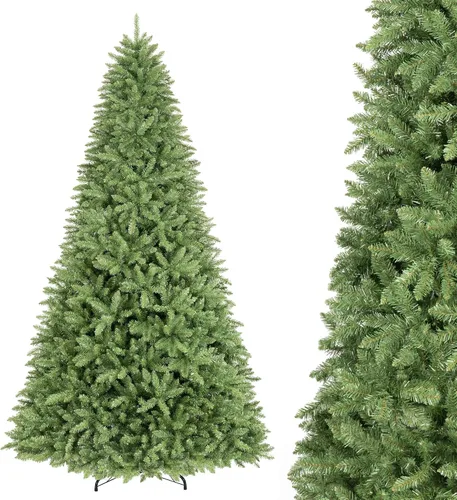 Vista 28 de GOFLAME Árbol de Navidad artificial de 4 pies con soporte de metal plegable