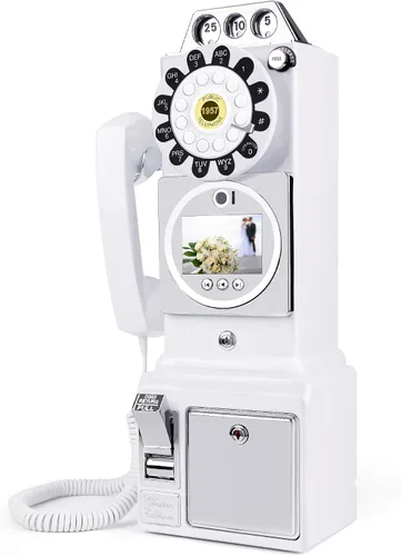 Vista 9 de Libro de invitados de audio y video, teléfono de boda, video HD 1080P, libro de invitados de estilo retro con batería de larga duración para bodas
