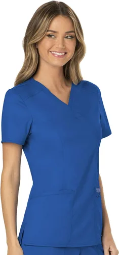 Vista 7 de Workwear Revolution WW610 - Ropa quirúrgica con estilo cruzado falso para mujer, elástica, suave y de fácil cuidado