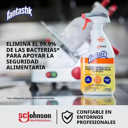 Vista 8 de SC Johnson Professional Fantastik - Desinfectante desinfectante sin