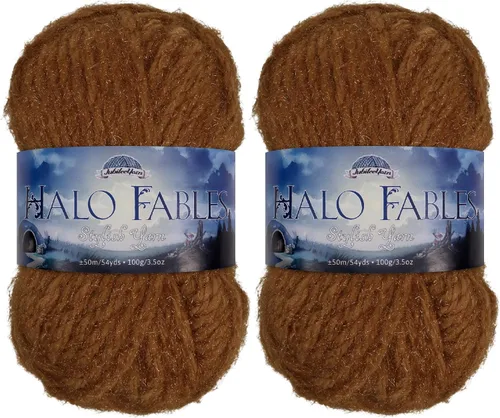 Vista 43 de JubileeYarn Halo Fables Yarn - 100g/Skein Bulky Polyester - North Wind Sun - 2 Skeins