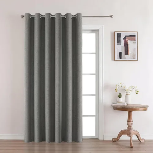 Vista 49 de Joydeco Cortinas opacas de 72 pulgadas de largo, 2 paneles burg, cortinas de oscurecimiento de habitación para dormitorio, cortinas térmicas Negro