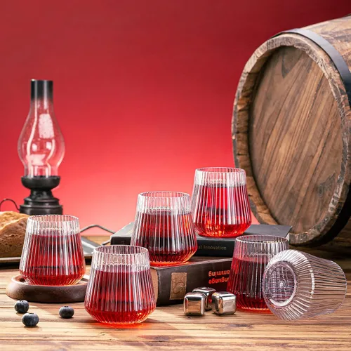 Vista 5 de 40 vasos de vino desechables sin tallo, vasos de vino de plástico de 12 onzas, vasos irrompibles de estilo origami, vasos de cóctel acrílicos