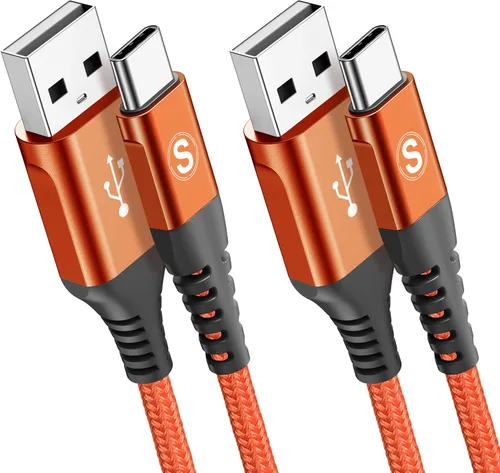 Vista 12 de sweguard Cable USB a USB C [2 unidades, 3.3 pies] de nailon trenzado USB A a tipo C, cable de carga rápida para iPhone 17, 16, 15 Pro Max, Samsung
