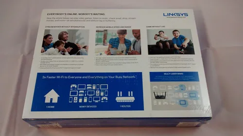 Vista 2 de Linksys AC2600 4 x 4 MU-MIMO Router Gigabit de doble banda con USB 3.0 y eSATA (EA8500)