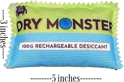 Vista 2 de Desecante recargable de 3.53 onzas – 1 bolsa Bolsas de absorción de humedad definitivas Sílice recargable Protege objetos de valor del óxido