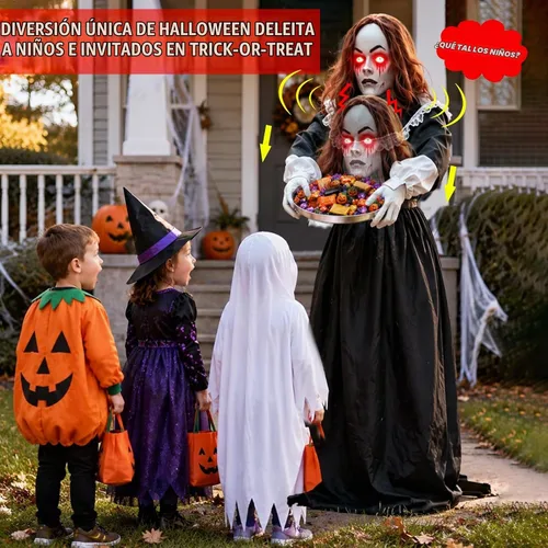 Vista 5 de 5.3 Ft Scary Halloween Animatronics Decorations Outdoor Life Size Maid
