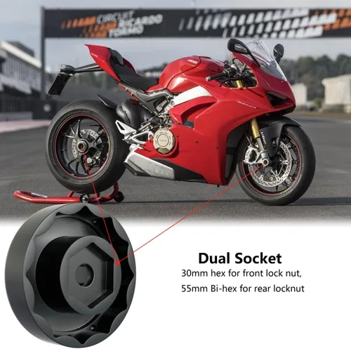 Vista 2 de Tuerca de rueda Ducati - Juego de enchufes de tuerca de eje de rueda delantera y trasera para motocicletas Ducati ATVs Super Bike 1098 1198 1199