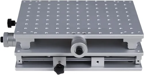 Vista 6 de Banco de trabajo de 2 ejes Mesa de trabajo de eje 2D, mesa XY de EE. UU., mesa móvil de 2 ejes con plataforma de elevación pulida para grabador