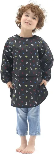 Vista 32 de Plie Kids Waterproof Art Smock – Long Sleeve Apron for Painting, Baking, Sensory Play (Ages 1–10)