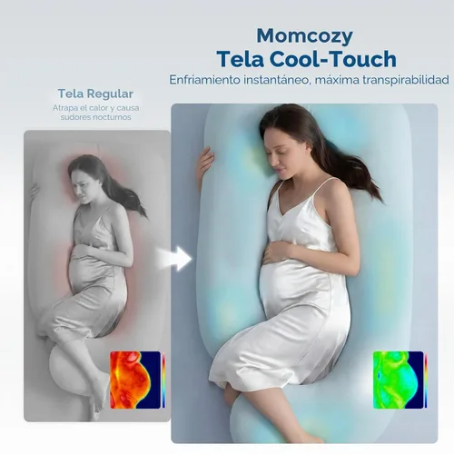 Vista 3 de Momcozy Nueva almohada de embarazo refrescante - Almohada de maternidad