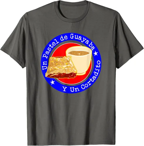 Vista 30 de Divertido desayuno cubano café guayaba guayaba café camiseta Negro