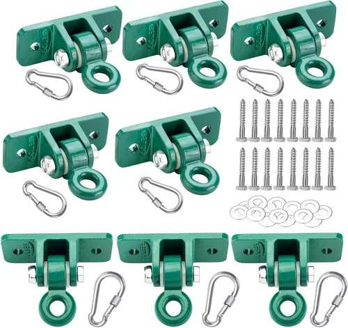 Vista 13 de BETOOLL Ganchos de columpio resistentes de capacidad de 2400 libras para juegos de madera, patio de recreo, porche, interiores y exteriores, ganchos