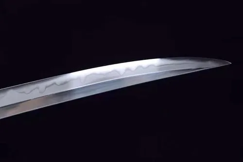 Vista 9 de Espada de Hamon real de 41 pulgadas, hoja Osoraku‑zukuri, katana samurái